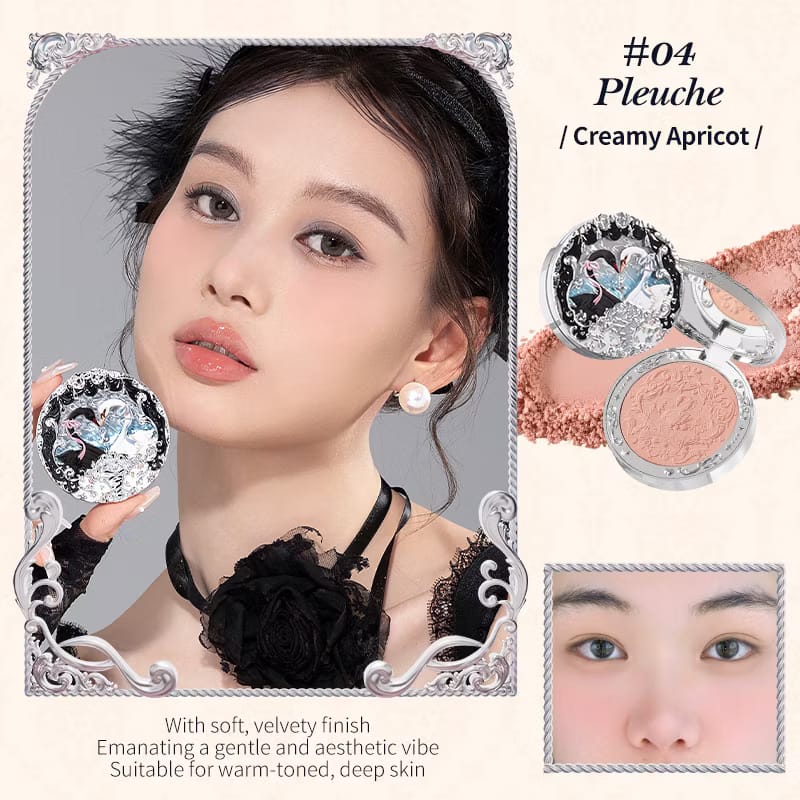 Flower Knows Swan Ballet Series Embossed Soft Blush Powder – 5g
