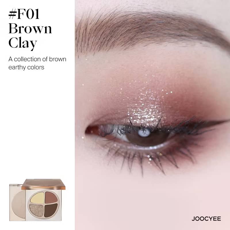 JOOCYEE EYE SHADOW Mini Quad Eyeshadow Long-lasting Natural look Easy to blend beauty eye makeup 7 colors