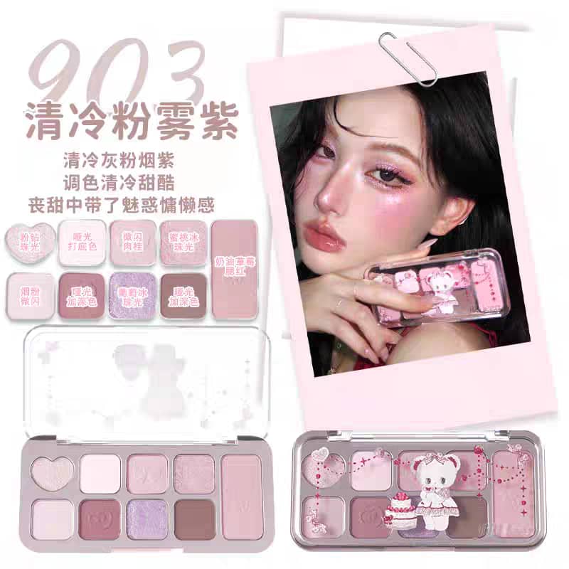 JILLLEEN 9-Color Eyeshadow Palette | Matte & Shimmer Multi-Finish Shades