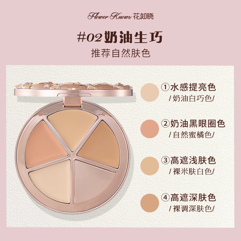 Flower Knows Sweet Bear 4-Color Concealer Palette