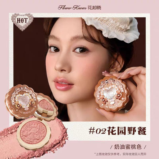 Flower Knows Sweet Bear Satin Blush with Embossed Design