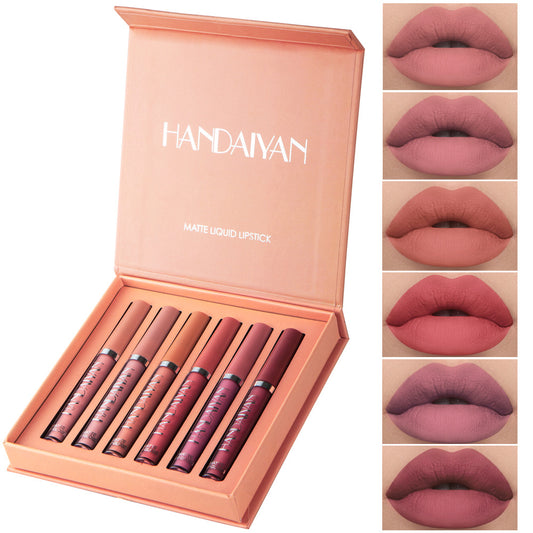HANDAIYAN 6-Piece Matte Lip Glaze Set
