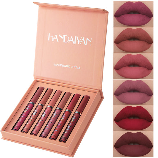 HANDAIYAN 6-Piece Matte Lip Glaze Set