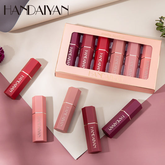 HANDAIYAN Matte Hexagon Lipstick Set