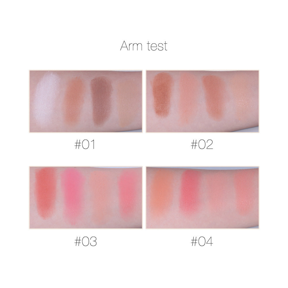 O.TWO.O Luxe 4-Color High-Shimmer Eyeshadow Palette