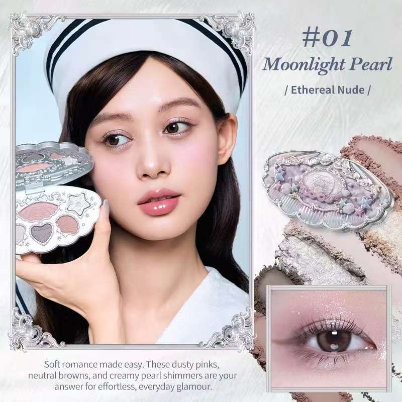Flower Knows Shell 珠寶系列 6 色眼影彩妝盤 6.5g
