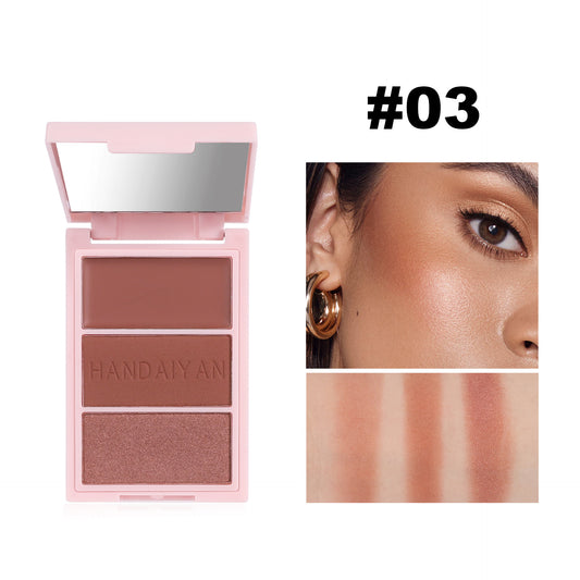 HANDAIYAN All-in-One Blush, Highlighter & Contour Palette