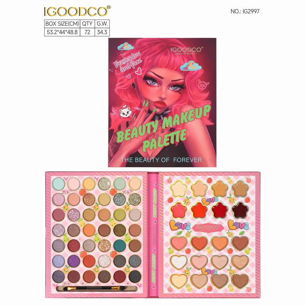 IGOODCO 62-Color Cartoon Matte Eyeshadow Palette
