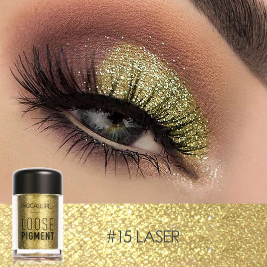 FOCALLURE Pearl Glitter Eyeshadow Pigment - High-Shine & Intense Color