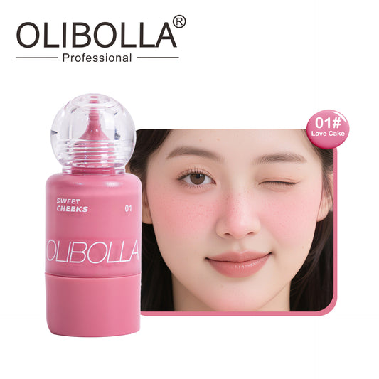 OLIBOLLA Baby Bottle Pump Blush | Dewy Liquid Blush | Long-Lasting Glow | Wholesale 12pcs MOQ | Worldwide Shipping