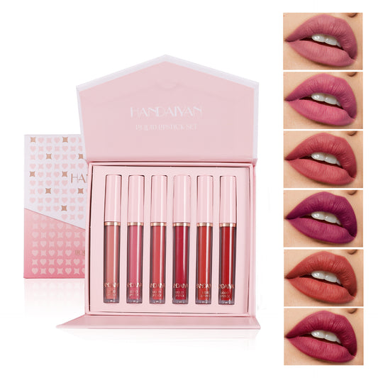 HANDAIYAN 6-Color Long-Lasting Liquid Lipstick Set
