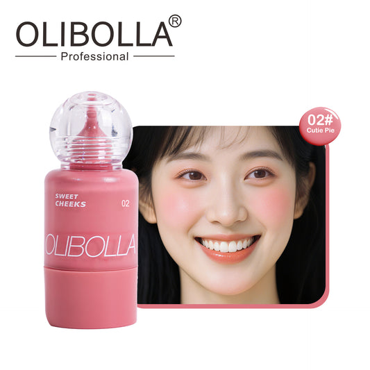OLIBOLLA Baby Bottle Pump Blush | Dewy Liquid Blush | Long-Lasting Glow | Wholesale 12pcs MOQ | Worldwide Shipping
