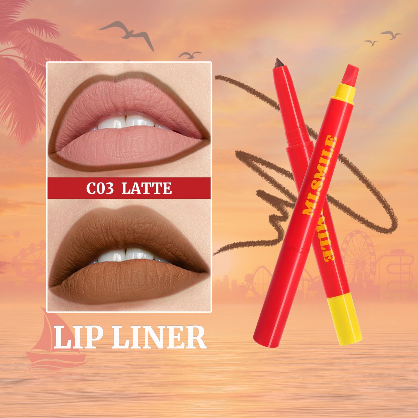 MLSMILE Matte Double-Ended Lip Liner Pen