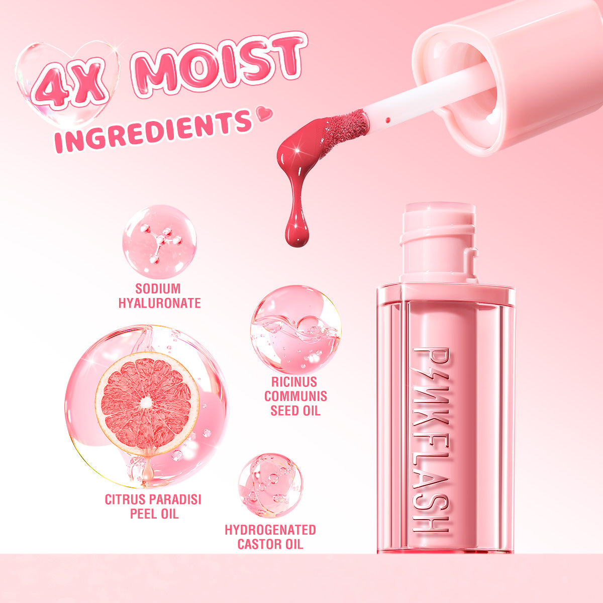 PINKFLASH Glassy Transfer-Proof Lip Gloss