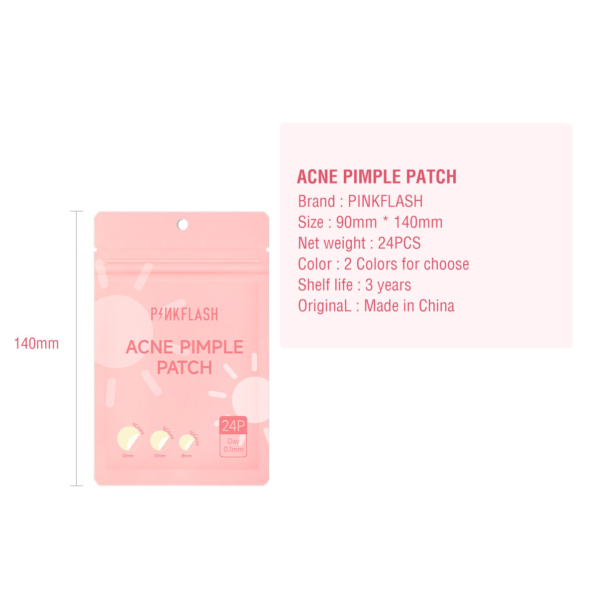 PINKFLASH Day & Night Invisible Acne Patches