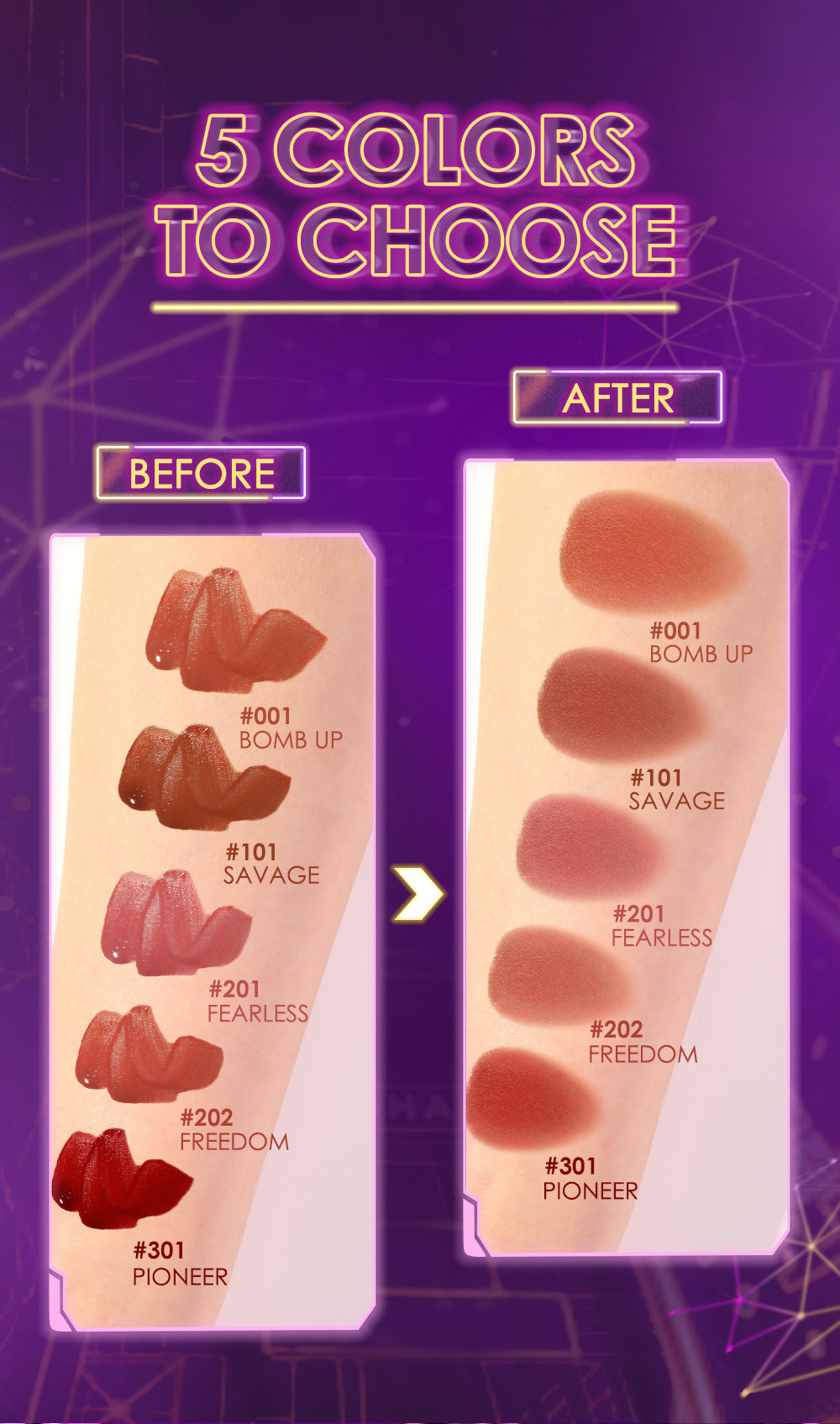 FOCALLURE Velvet Matte Liquid Lipstick