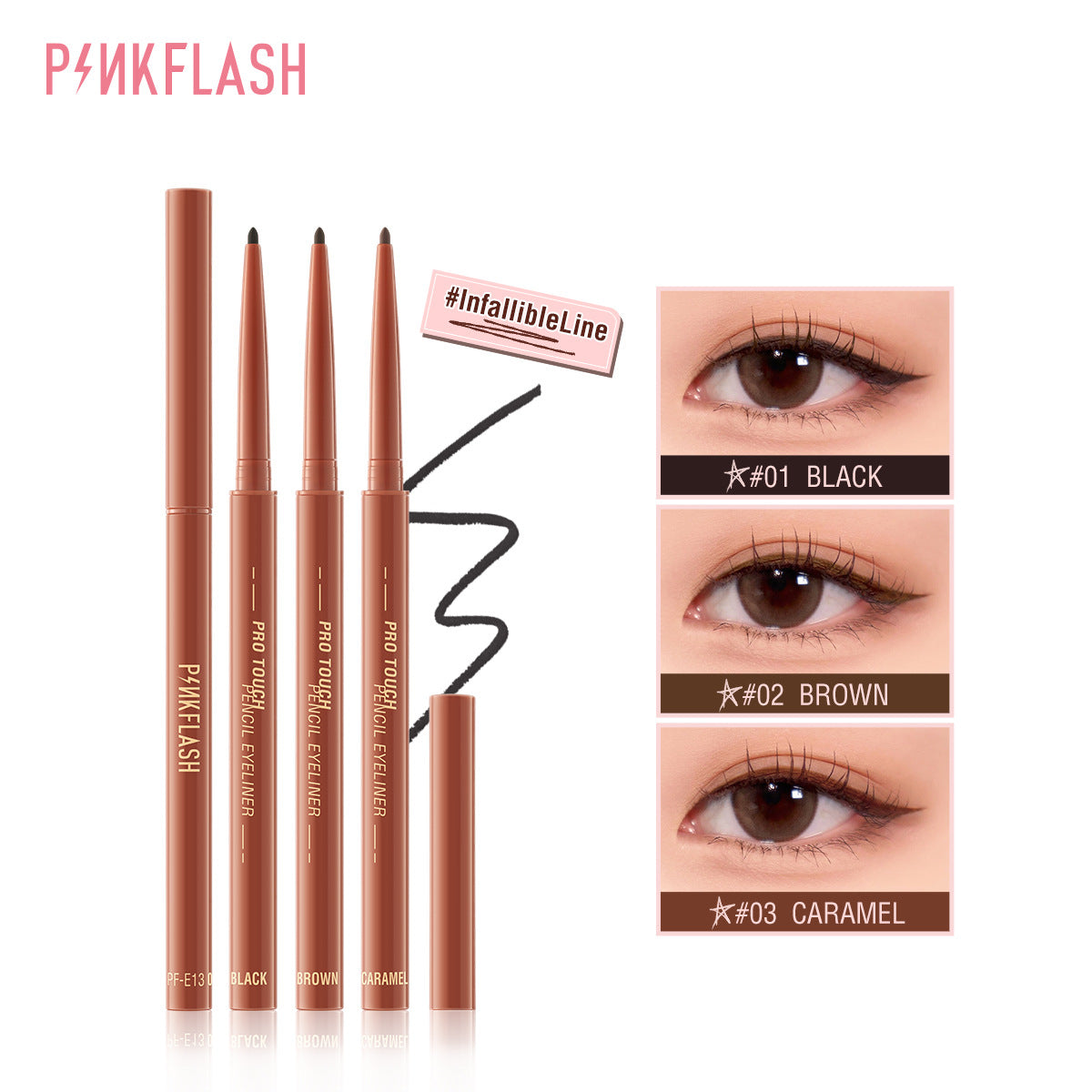 PINKFLASH Long-Lasting Waterproof Eyeliner Pencil