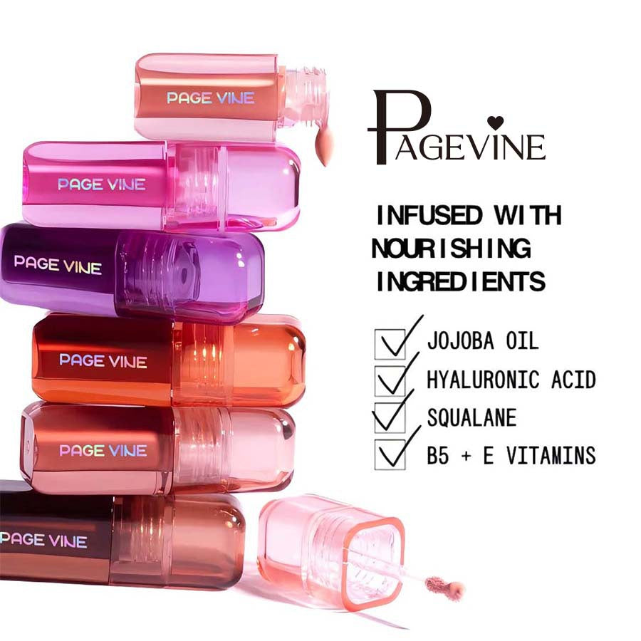 PAGE VINE Flush & Glow All-in-One Liquid Blush Highlighter & Lip Tint