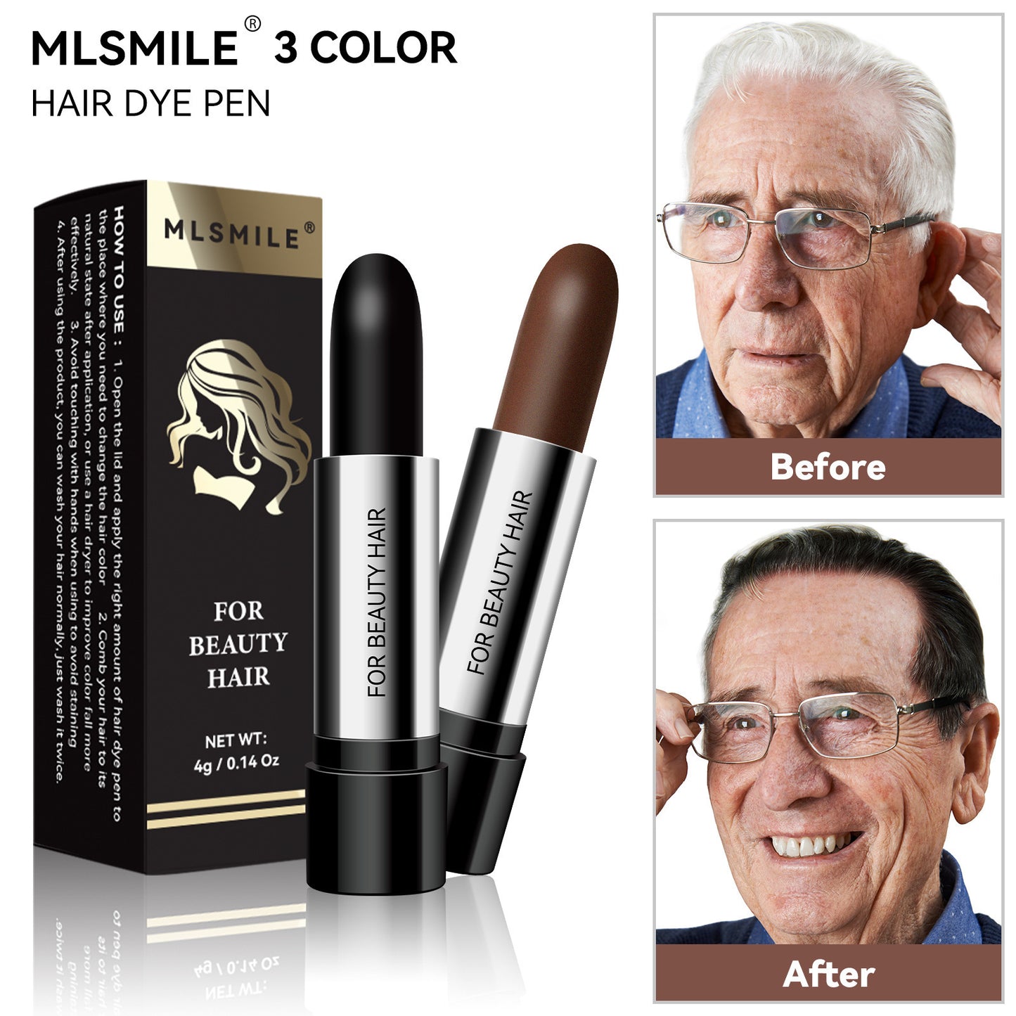 MLSMILE Disposable Hair Color Pen