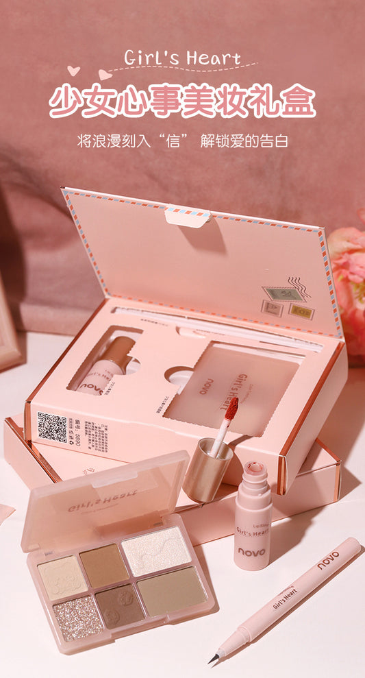 NOVO Girls' Secret Makeup Gift Set: Lip Mousse, Eyeliner, Eyeshadow