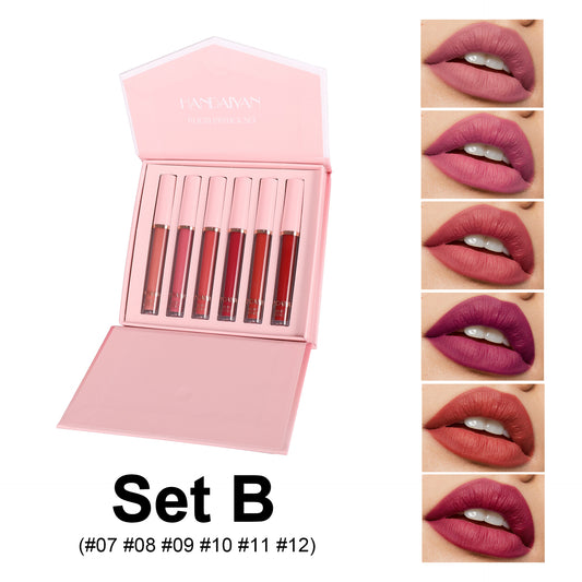 HANDAIYAN 6-Color Long-Lasting Liquid Lipstick Set
