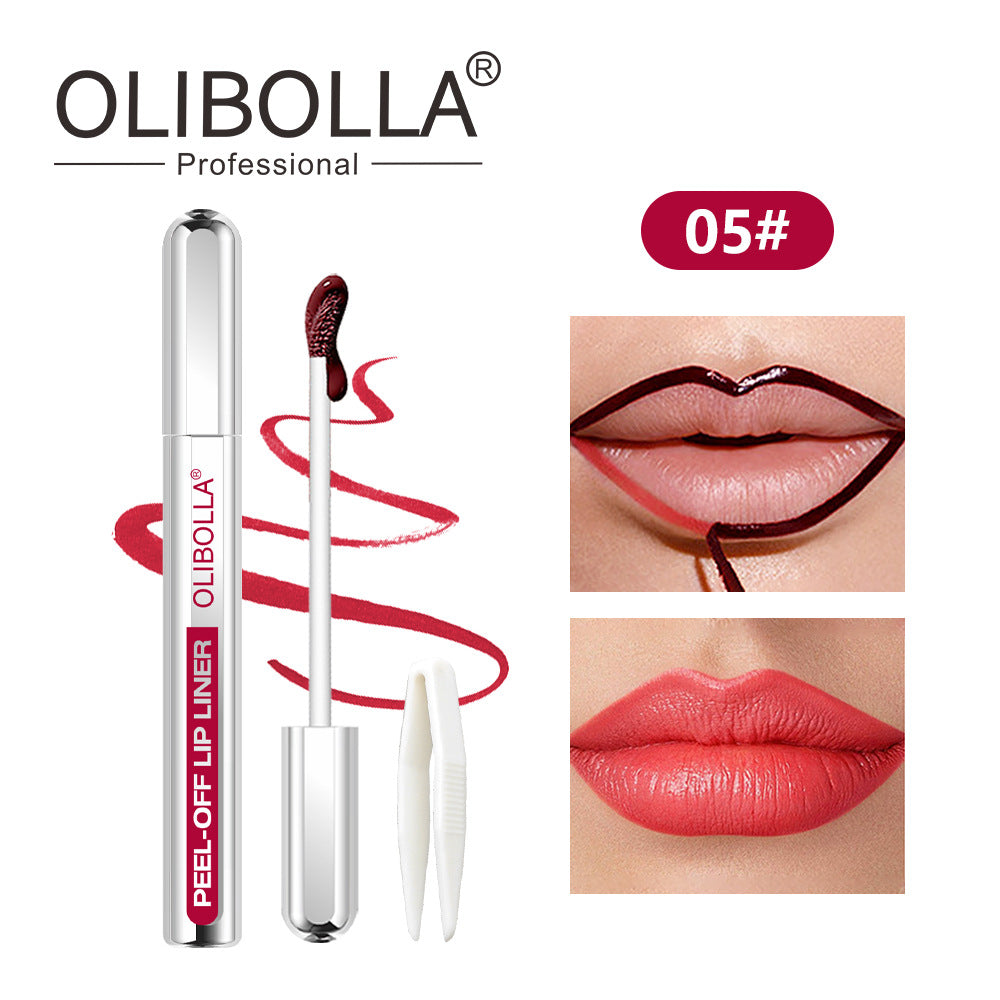 OLIBOLLA 5-Color Peel-Off Lip Liner | Waterproof, Long-Lasting, Smudge-Proof | Wholesale 12pcs MOQ | Worldwide Shipping