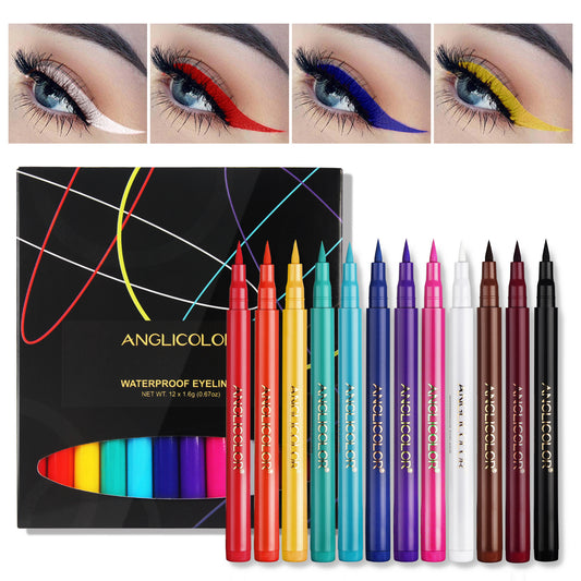 Anglicolor 12-Color Eyeliner Pencil Set