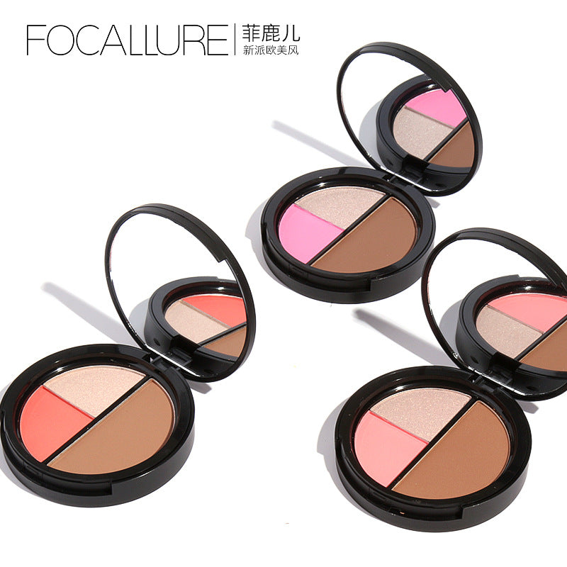 FOCALLURE All-in-One Highlighter & Blush Palette