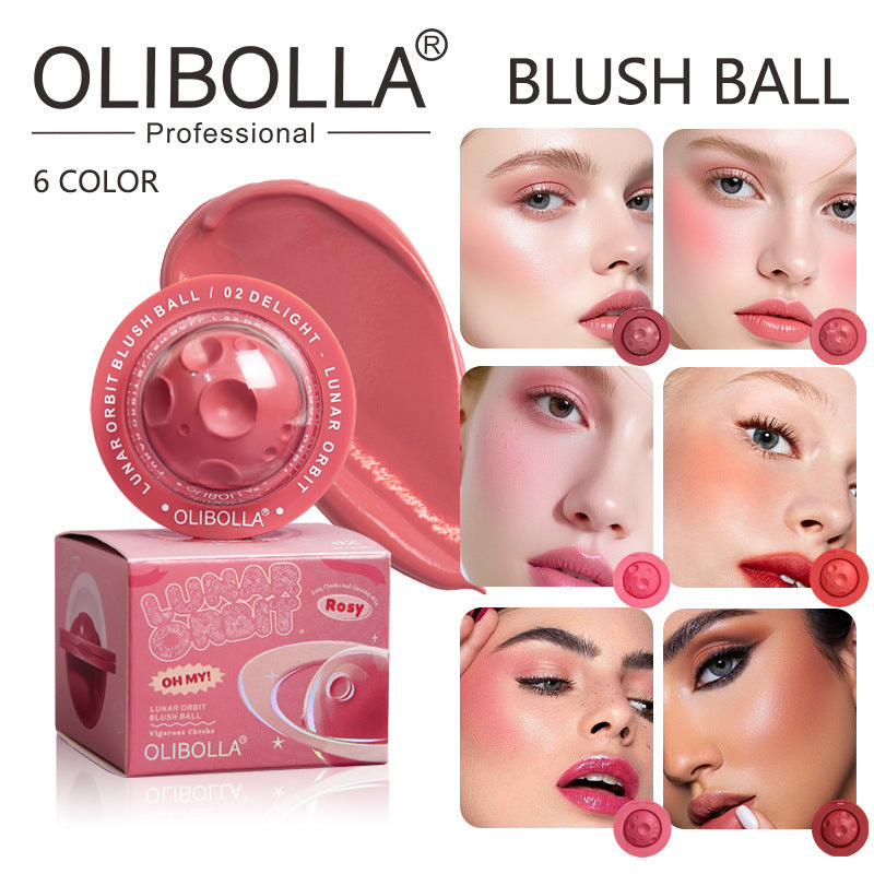 OLIBOLLA Moon-Shaped Velvet Glow Blush & Lip Mud 2-in-1