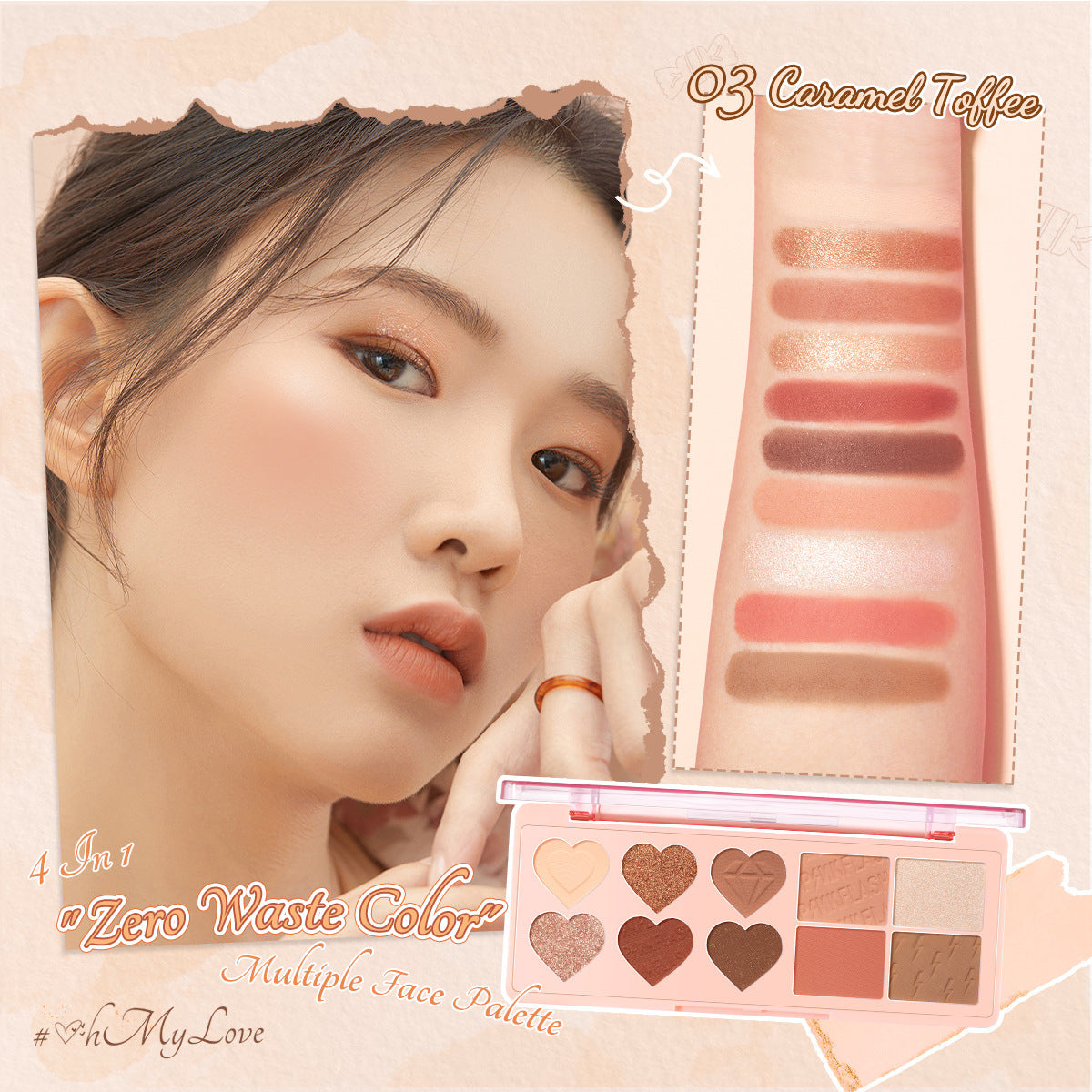 PINKFLASH All-in-One Blush, Highlighter & Eyeshadow Palette