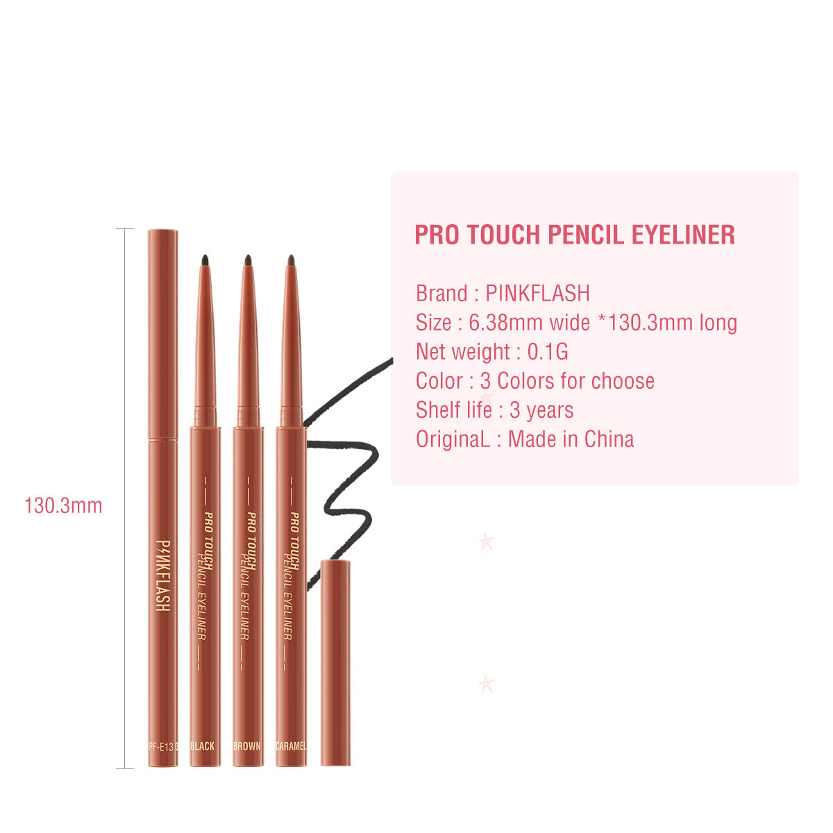 PINKFLASH Long-Lasting Waterproof Eyeliner Pencil