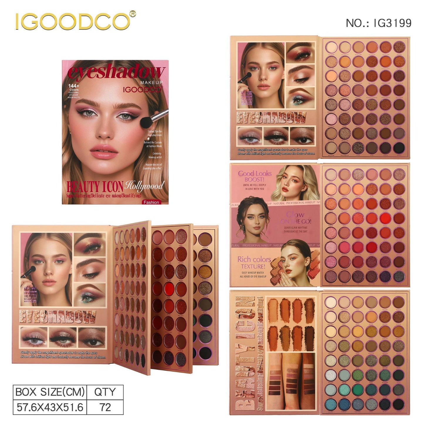 IGOODCO 144-Color Eyeshadow Palette