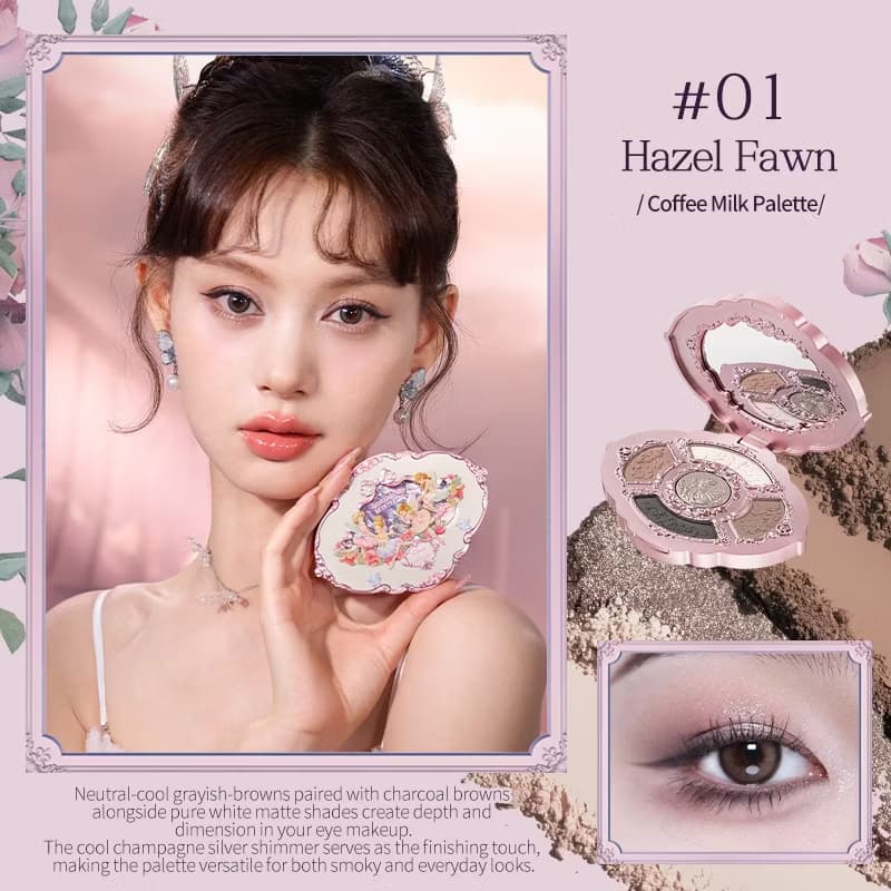 Flower Knows Midsummer Fairytales Collection Embossed Five-Color Eyeshadow Palette 6.5g