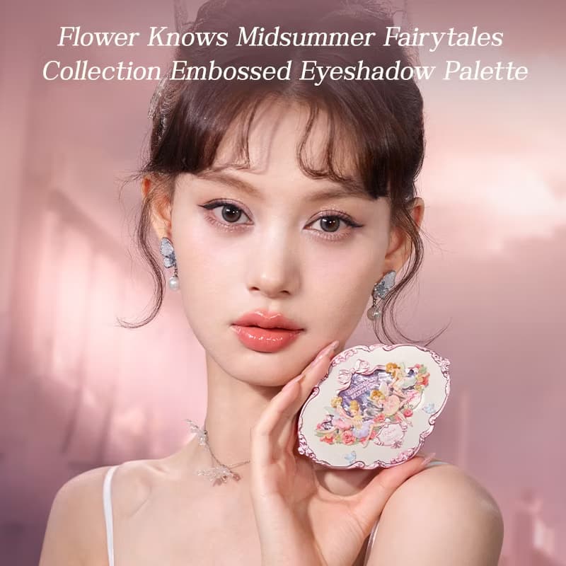 Flower Knows Midsummer Fairytales Collection Embossed Five-Color Eyeshadow Palette 6.5g