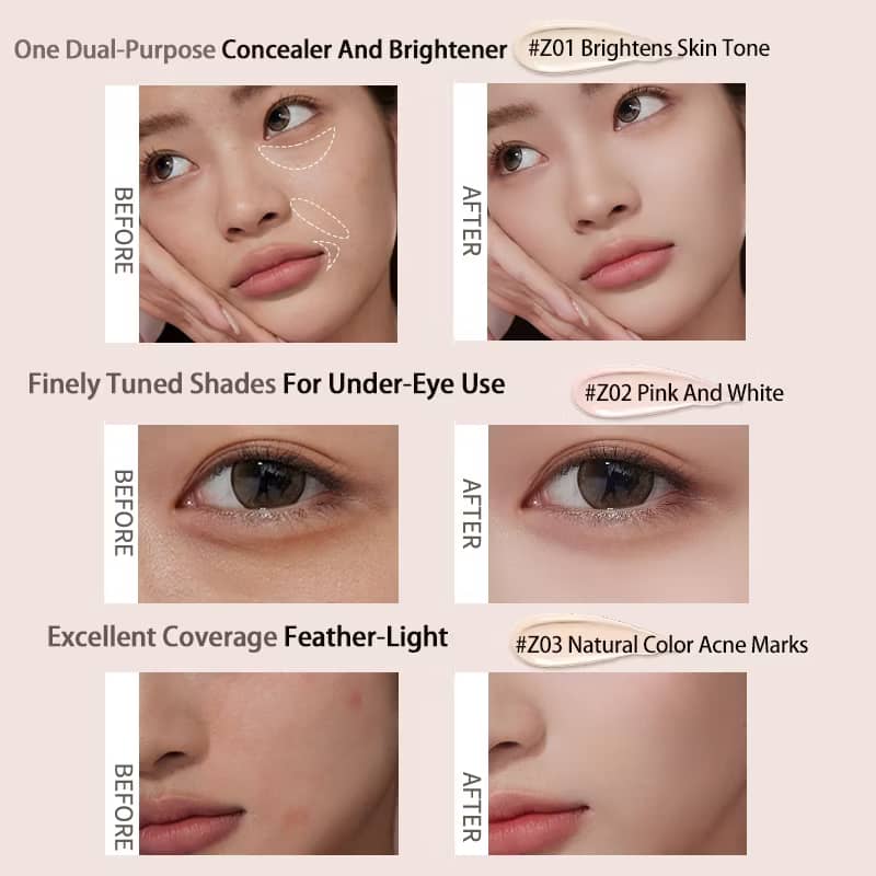 VEECCI Concealer Thin Fits Well Does Not Get Stuck Comes With Brush Head Easy To Use 3.8g