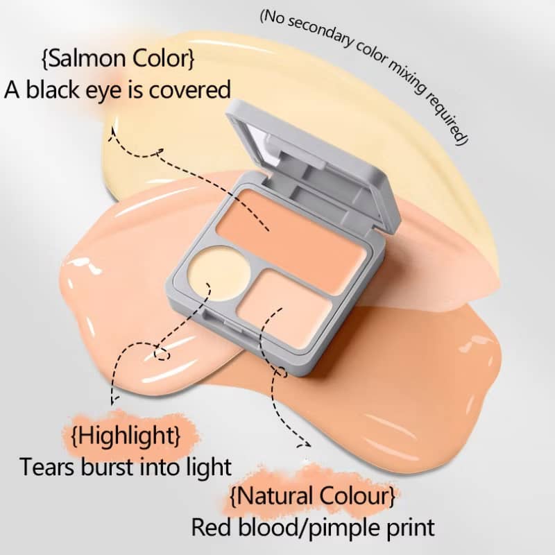 VEECCI Liquid Foundation Concealer Palette Cover All Perfect Long Lasting with Brush