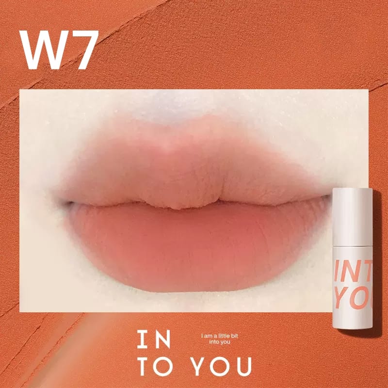 INTO YOU Air Lip Mud Thin Matte Soft Mist Velvet Lip Mud Lipstick Enhances Whiteness Non-stick Lip and Cheek Dual-use Lip Mud