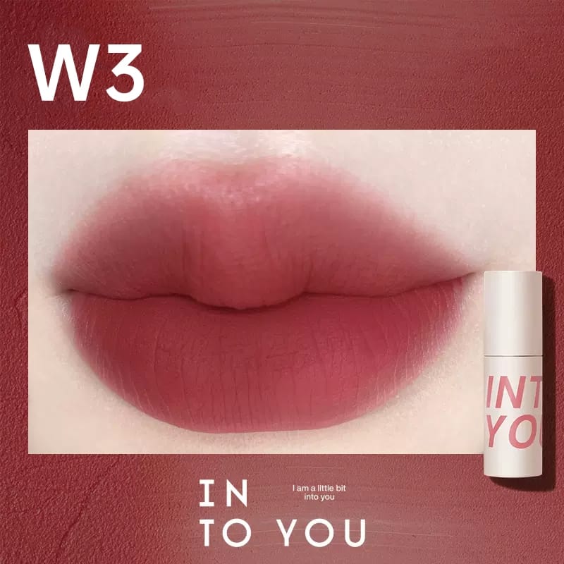 INTO YOU Air Lip Mud Thin Matte Soft Mist Velvet Lip Mud Lipstick Enhances Whiteness Non-stick Lip and Cheek Dual-use Lip Mud