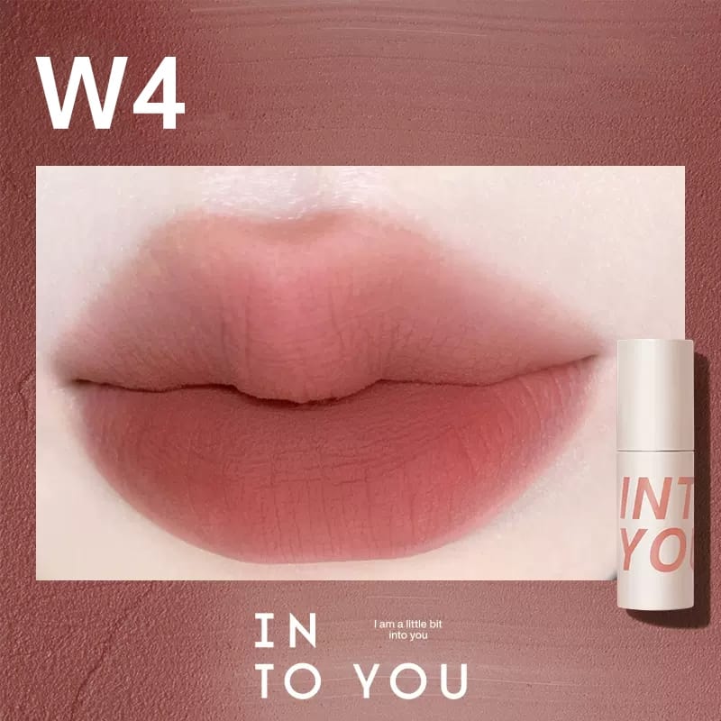 INTO YOU Air Lip Mud Thin Matte Soft Mist Velvet Lip Mud Lipstick Enhances Whiteness Non-stick Lip and Cheek Dual-use Lip Mud