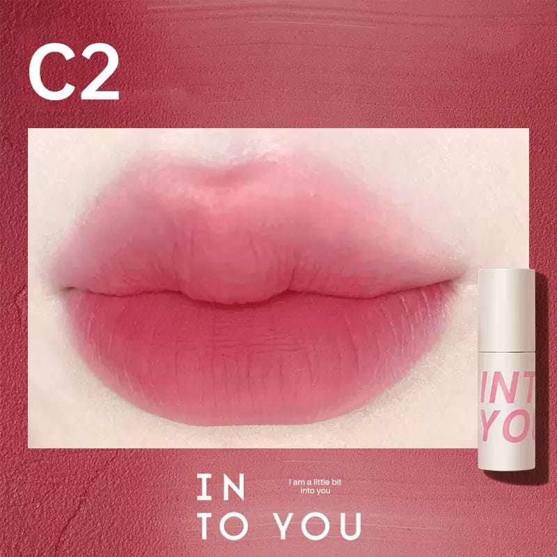 INTO YOU Air Lip Mud Thin Matte Soft Mist Velvet Lip Mud Lipstick Enhances Whiteness Non-stick Lip and Cheek Dual-use Lip Mud