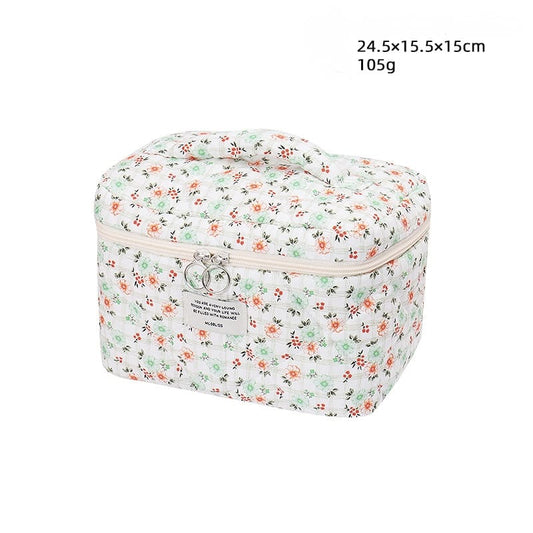 Floral Portable Cotton Makeup Bag