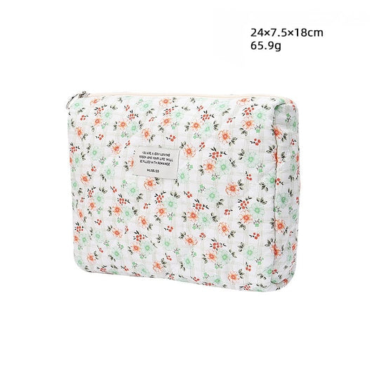 Floral Portable Cotton Makeup Bag