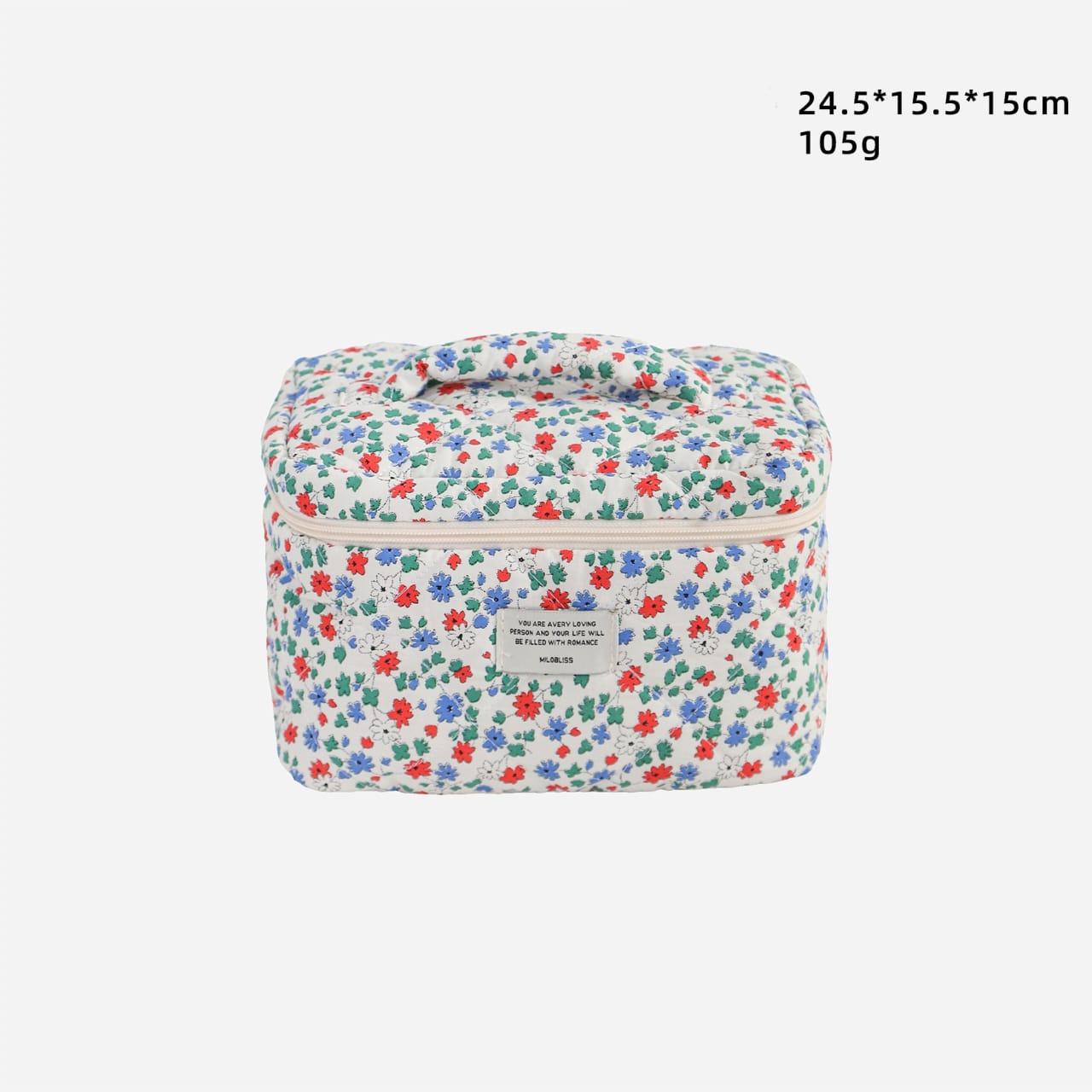 Floral Portable Cotton Makeup Bag