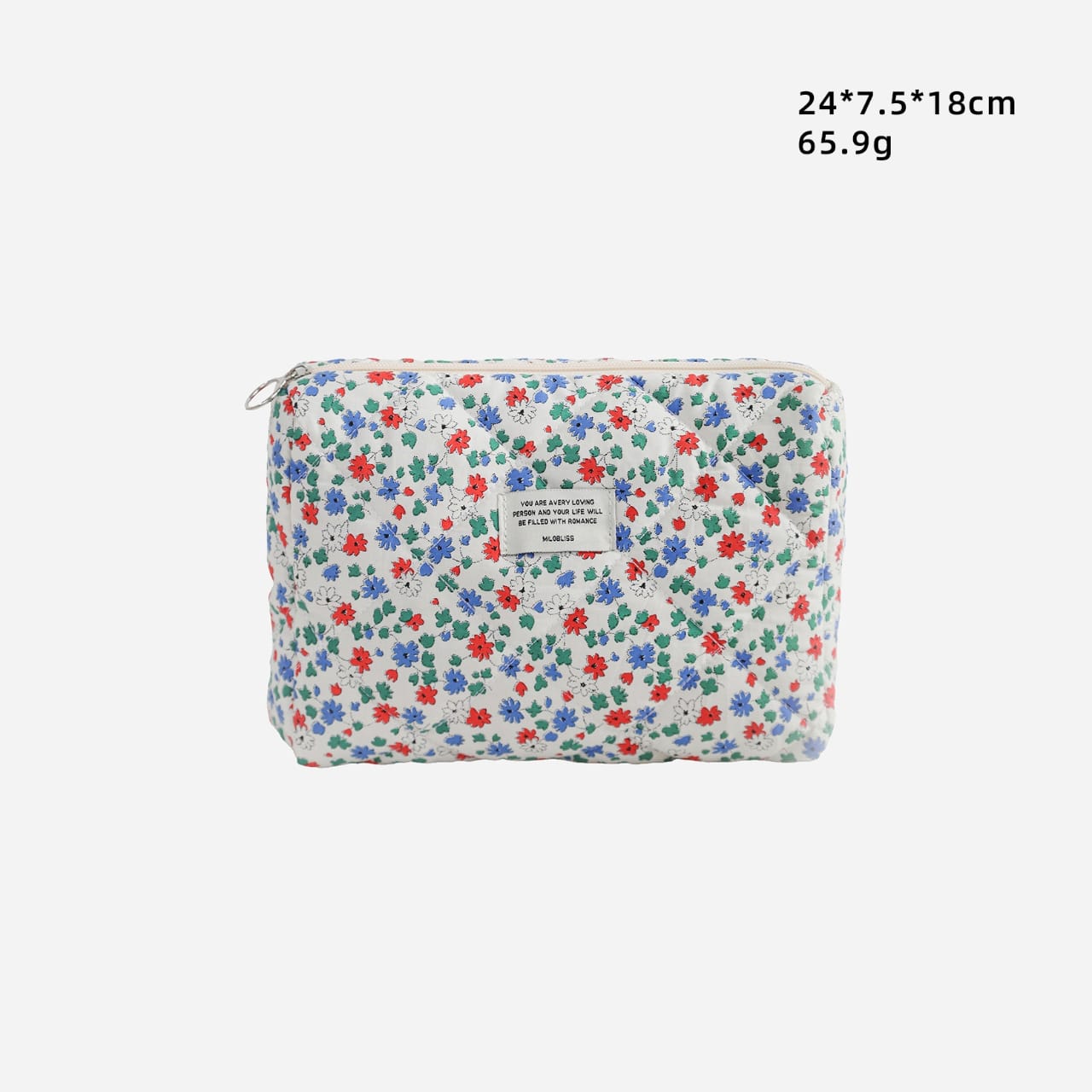 Floral Portable Cotton Makeup Bag