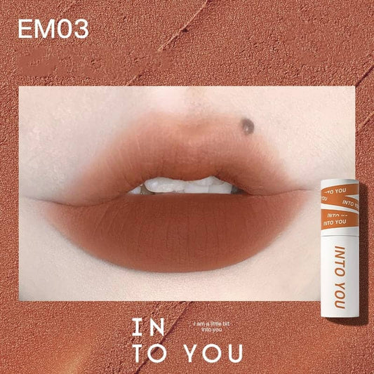 INTO YOU heroine lip mud matte lip and cheek dual-use long-lasting non-stick lip mud lipstick