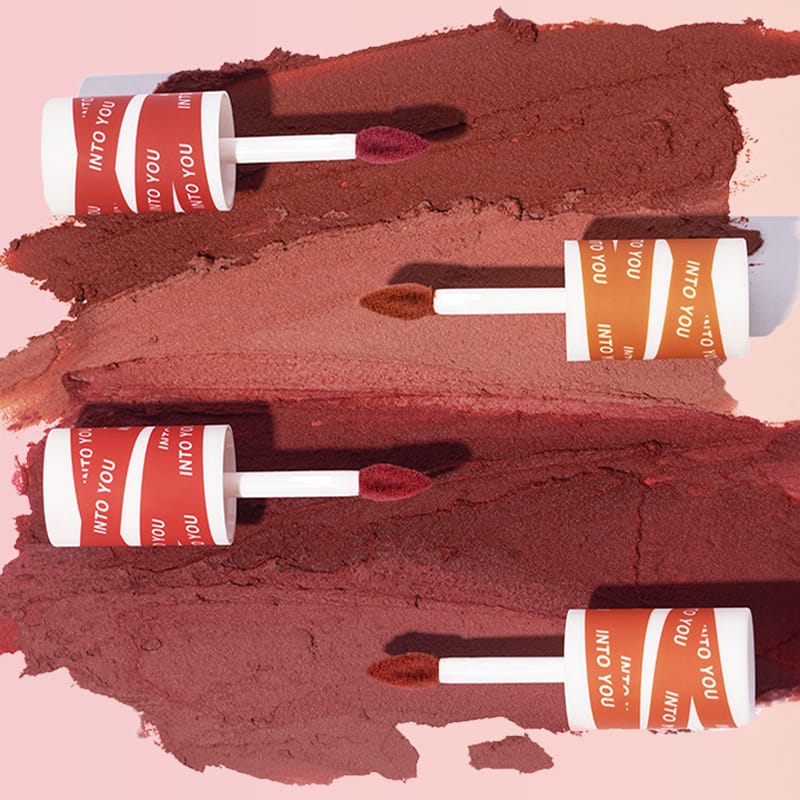 INTO YOU heroine lip mud matte lip and cheek dual-use long-lasting non-stick lip mud lipstick