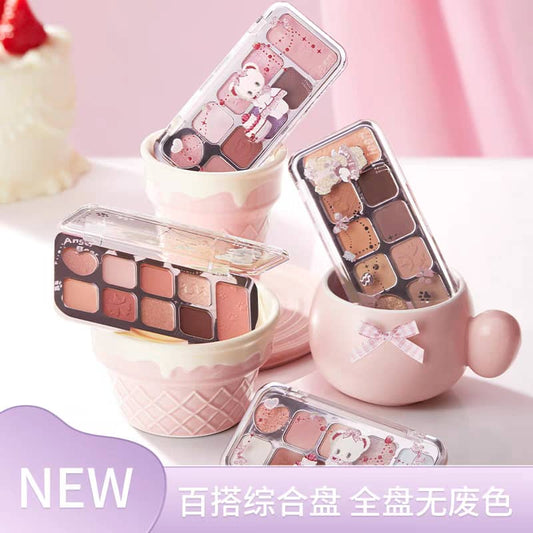 JILLLEEN 9-Color Eyeshadow Palette | Matte & Shimmer Multi-Finish Shades