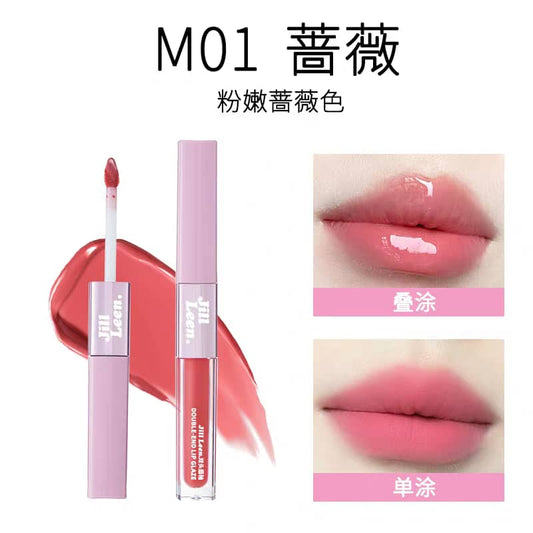 JILLLEEN Dual-Ended Lip Glaze | Matte & Glossy Finish | Long-Lasting, Non-Sticky