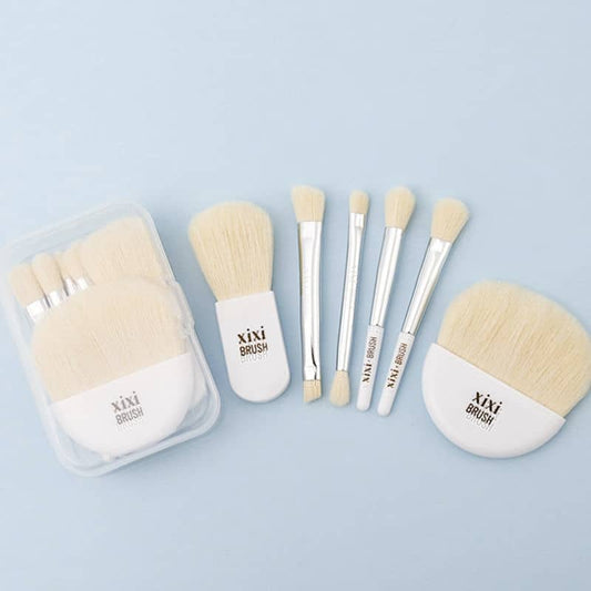 XIXI Mini Makeup Brush Set | 6-Piece Portable Kit for Beginners