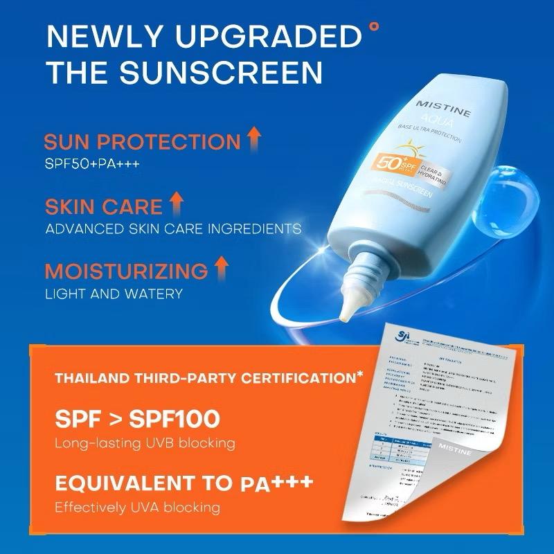 MISTINE Sunscreen Sunblock Moisturizer Facial/Body Cream UV Shield SPF50+ PA+++